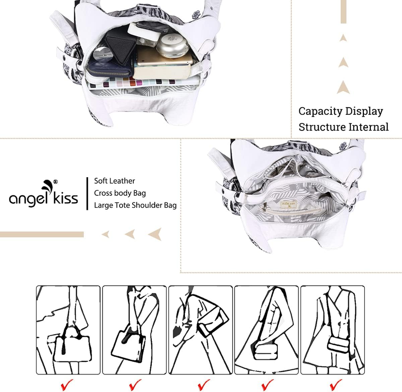 Angelkiss Women’s Large Hobo Satchel Shoulder Handbag Purse3