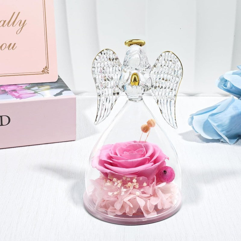 Mom Birthday Gifts for Mom, Angel Figurines with Real Rose Gifts for Her Mom Gra1
