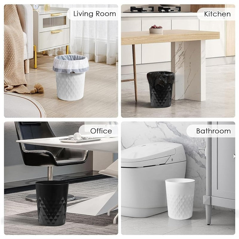 1.8 Gal Small Trash Can 3 Pack Slim Plastic Waste Bin for Bath, Office, Home1