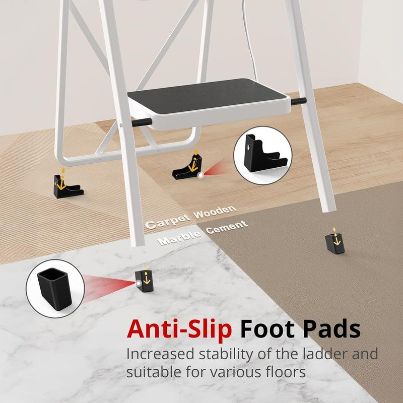 Step Ladder Folding Step Stool for Adults with Anti Slip Pedal,330 Lbs Capacity 2