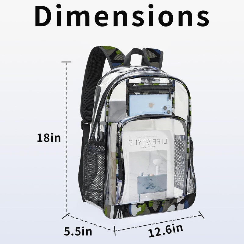 Clear Backpack Heavy Duty Clear Book Bag Large See through Backpack for College2
