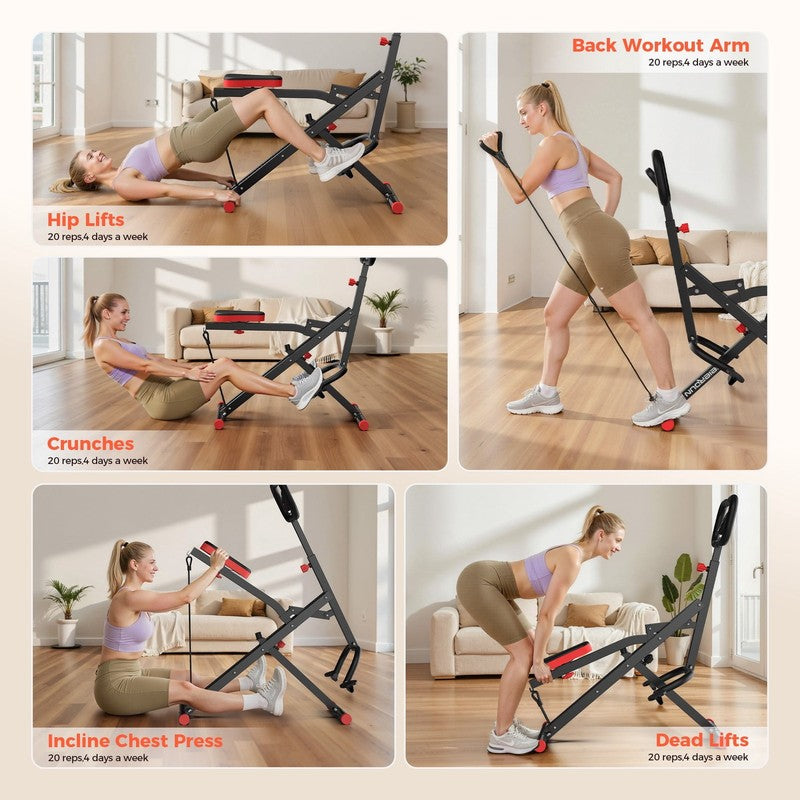 Squat Assist Trainer, 330Lbs Foldable with Adjustable 4 Resistance Bands2