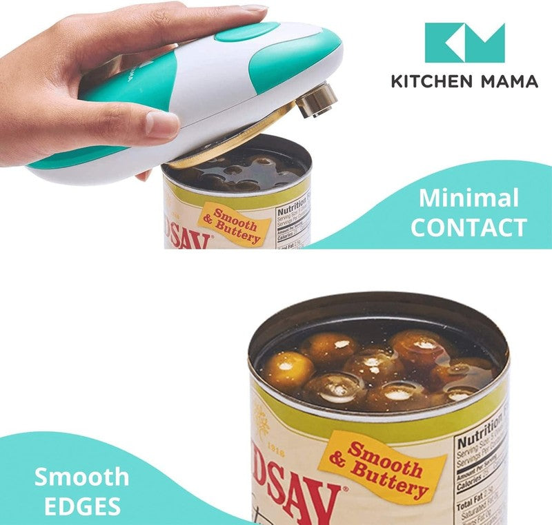 One Touch Auto Electric Can Opener for Seniors - Cordless & Safe (Teal)2