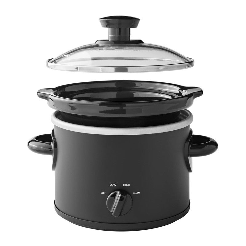 2 Qt Manual Slow Cooker, Matte Black3