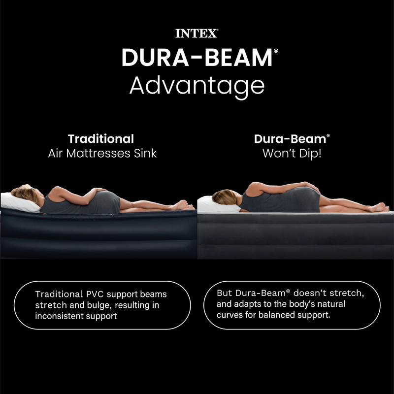 15" Queen Dura Beam Deluxe Airbed Mattress w/ Built In Pump Essential Rest11