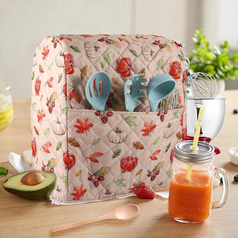 KitchenAid Stand Mixer Cover Maple Leaf Pumpkin Fall Decor 5 8 Qt7