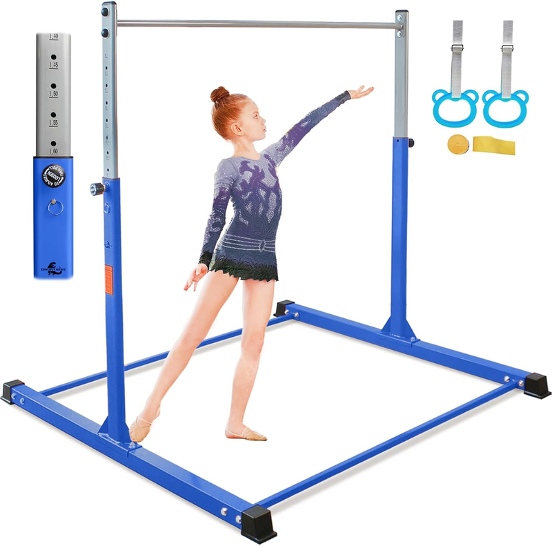 Kids Gymnastics Bar 11 Level Adjustable Thick Horizontal Bar Home Training6