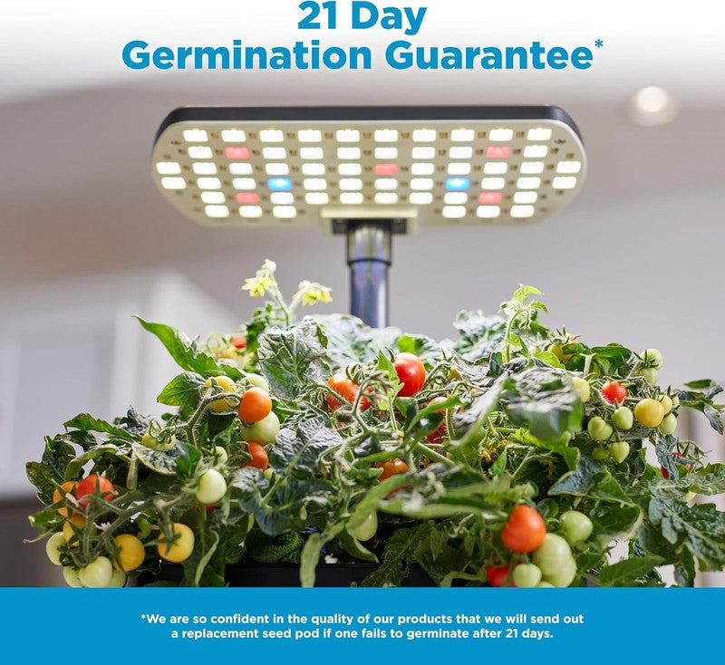 Harvest Lite in Black, Soil Free Indoor Hydroponic Garden with LED Grow Light fo6