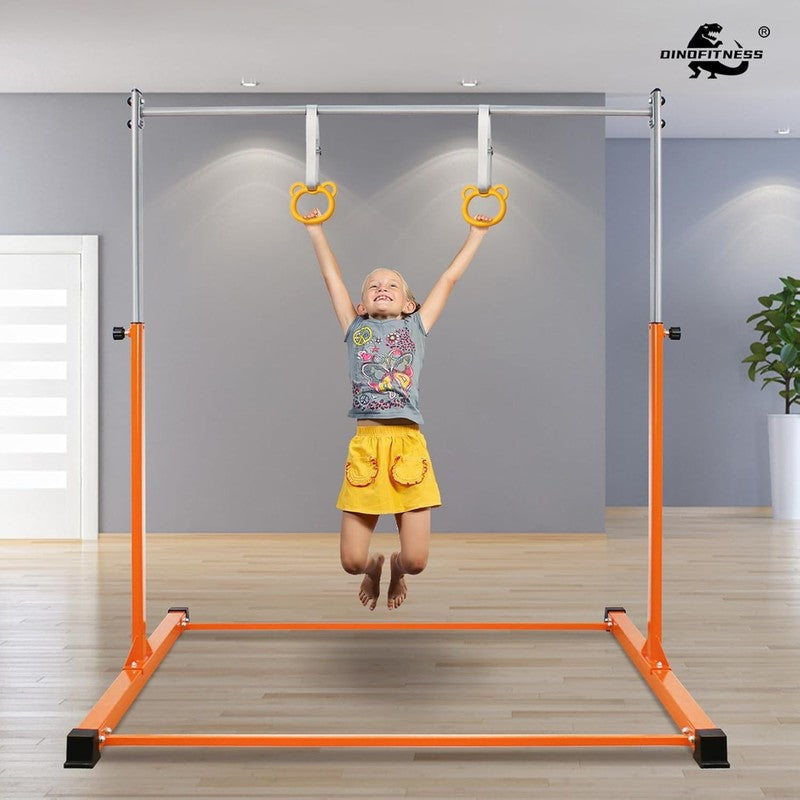 Kids Gymnastics Bar 11 Level Adjustable Horizontal Bar Thick Upright Home Use6