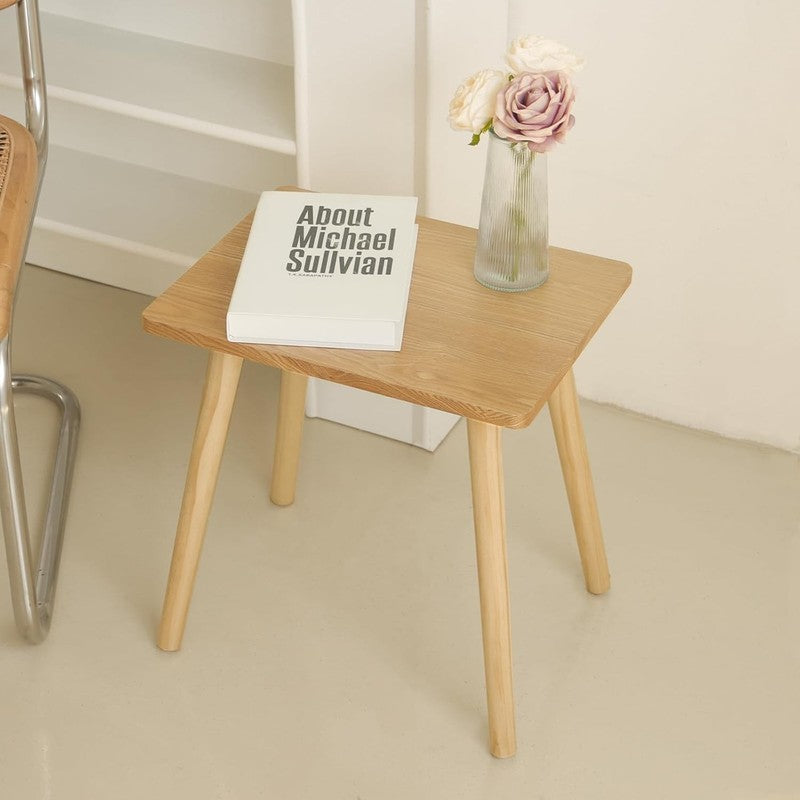 Small Wood Side Table End Table Natural Nightstand for Bedroom Office4