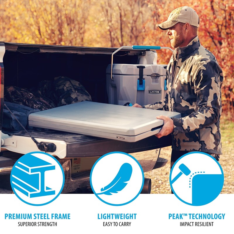 “ 5 Foot Fold In Half Table – Portable Indoor/Outdoor Utility Table for Camping,5