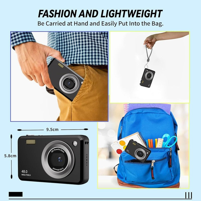 FHD Kids Digital Camera 16X Zoom 32GB Card Gift for Boys & Girls1