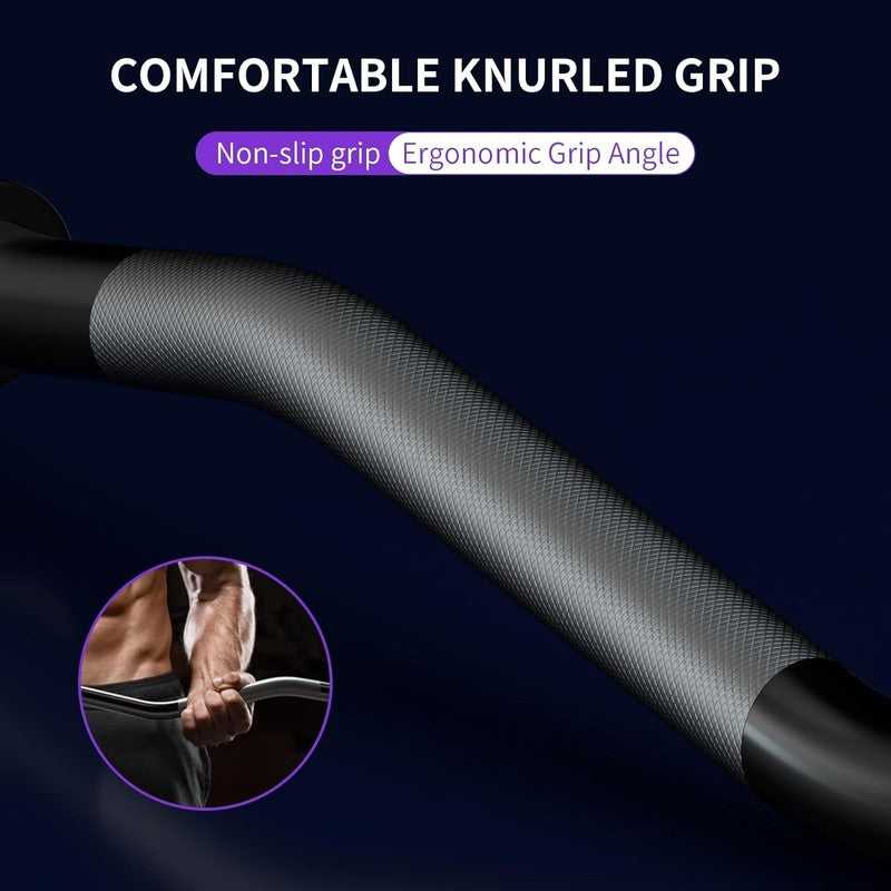 47" EZ Curl Bar for Weightlifting   220Lb Capacity, Ideal for Home & Gym1