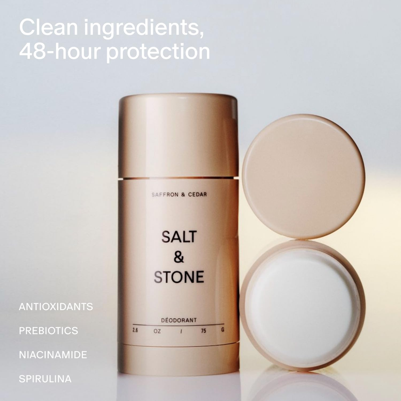 Aluminum Free Deodorant 48H Extra Strength Women Men Saffron Cedar1