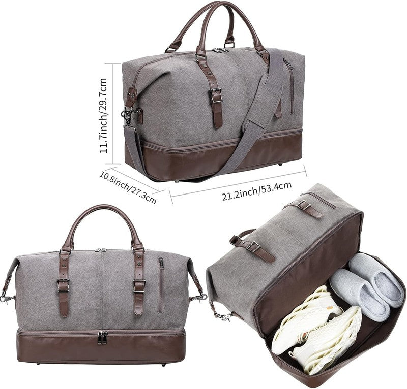 Weekender Overnight Bag Carry on Bag Travel Bag with Shoe Pouch3