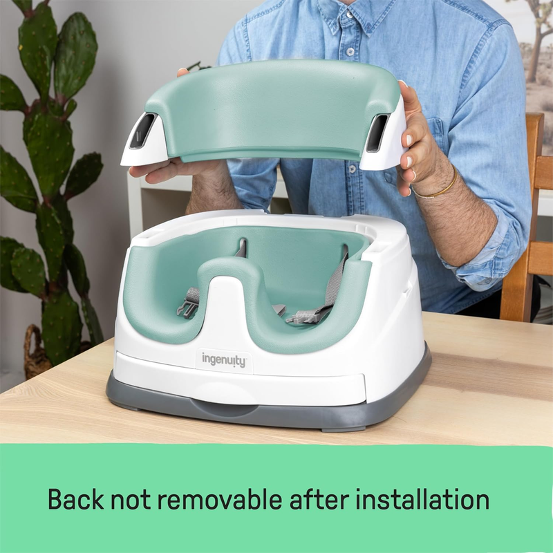 Baby Base 2 In 1 Booster Feeding and Floor Seat with Self Storing Tray   Mist3