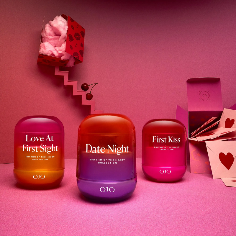 OJO Love at First Sight Scented Candle 7.8 Oz Jar Candle +35 Hour Long Lasting B5