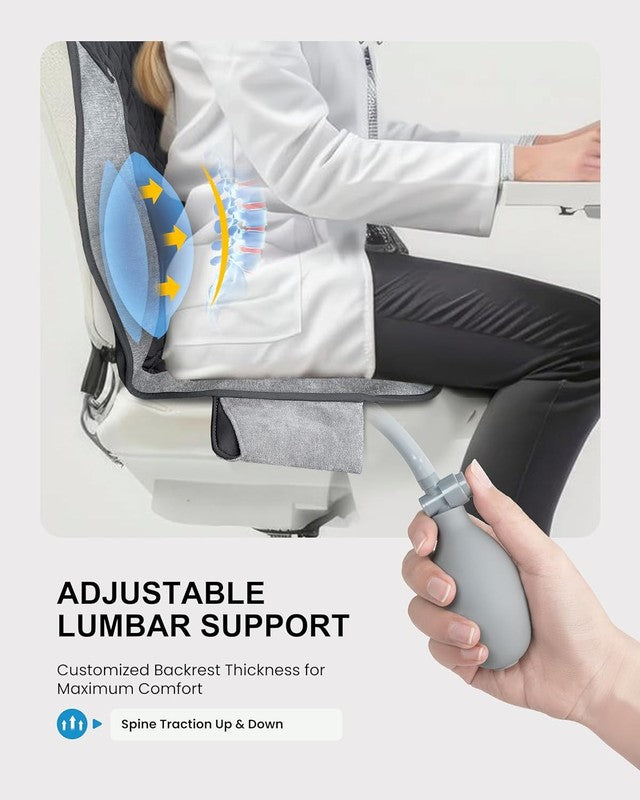Back Massager Chair Mat w/ Heat 8 Vibration Motors Lumbar Support Bag2
