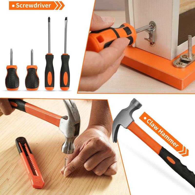 242-Pc Tool Set with Toolbox Basic Household Mechanic Hand Tool Kit for Home7
