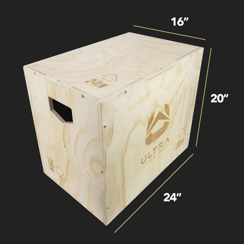 Wooden Plyo Box 31in Large Plyometric Jump Training Step-Up Squat Workout2