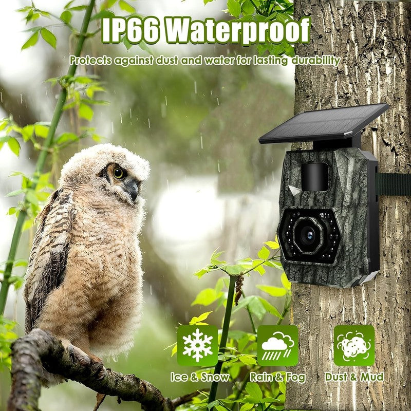Solar Trail Camera WiFi Bluetooth 48MP 30FPS, 0.1S Trigger, IP66, 32GB Card6