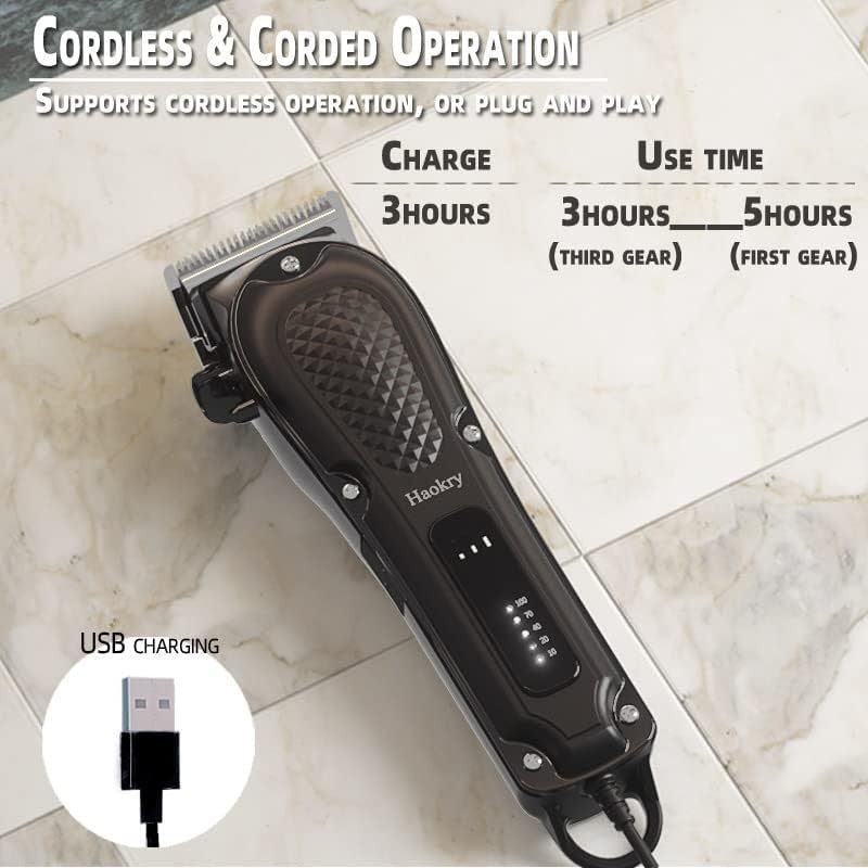 Professional Hair Clippers for Men | Cordless & Corded Barber Grooming Trimmer1