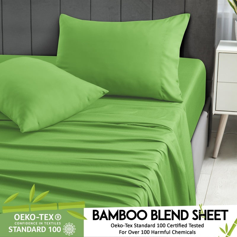 Queen Rayon from Bamboo Blend Sheets Set - 4 Piece Deep Pocket Bed Sheets Set, S2