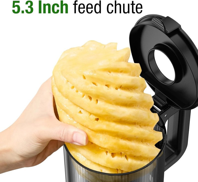 Cold Press Juicer Extra Large 5.3" Chute High Yield Easy Clean BPA Free Black1