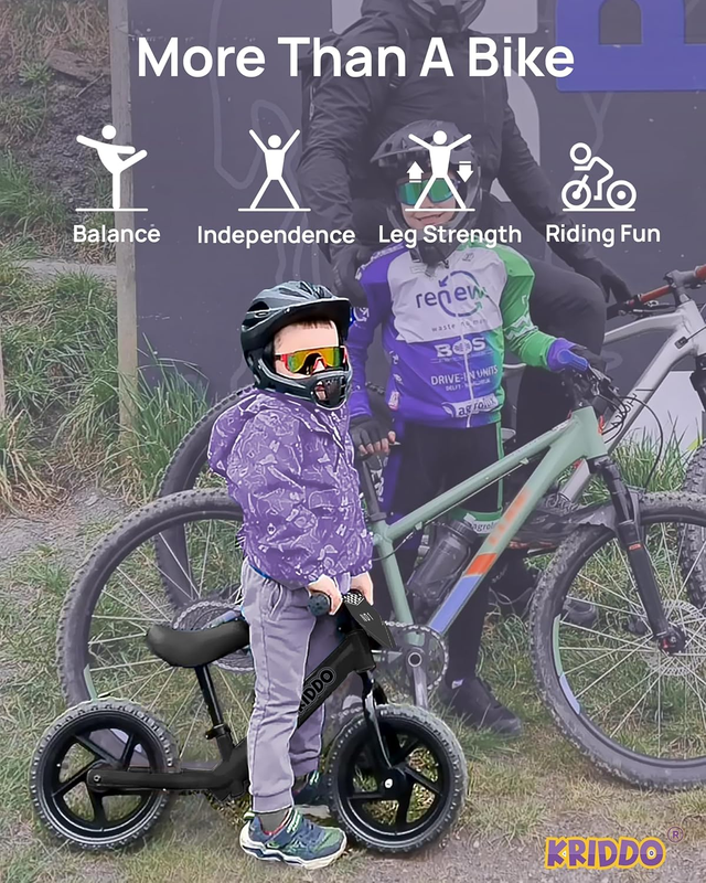 Toddler Balance Bike 12 Inch 2-5 Years Push Bike Custom Plate Night Kids1