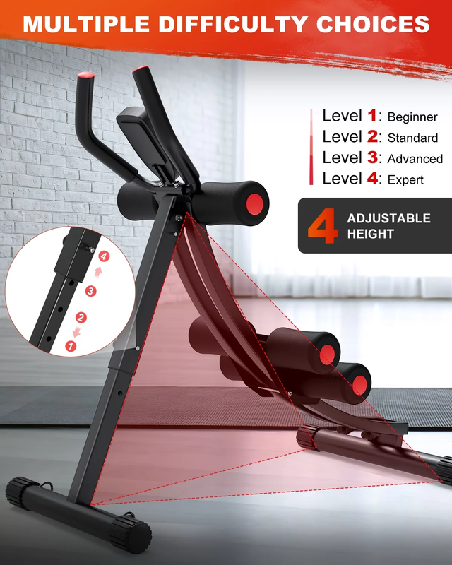 Foldable Ab Machine, Ab Workout Equipment for Home Gym,Core & Abdominal Trainer 5