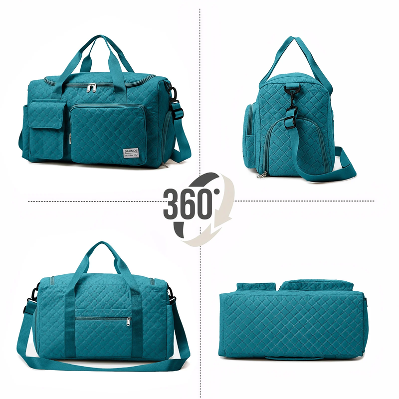 Travel Duffle Bag for Women Men, Weekender Overnight Bags Carry on Gym Bag with7