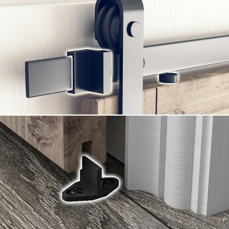 6.8FT Barn Door Hardware Kit, Sliding Barn Door Track  Smoothly and Quietly  Eas5