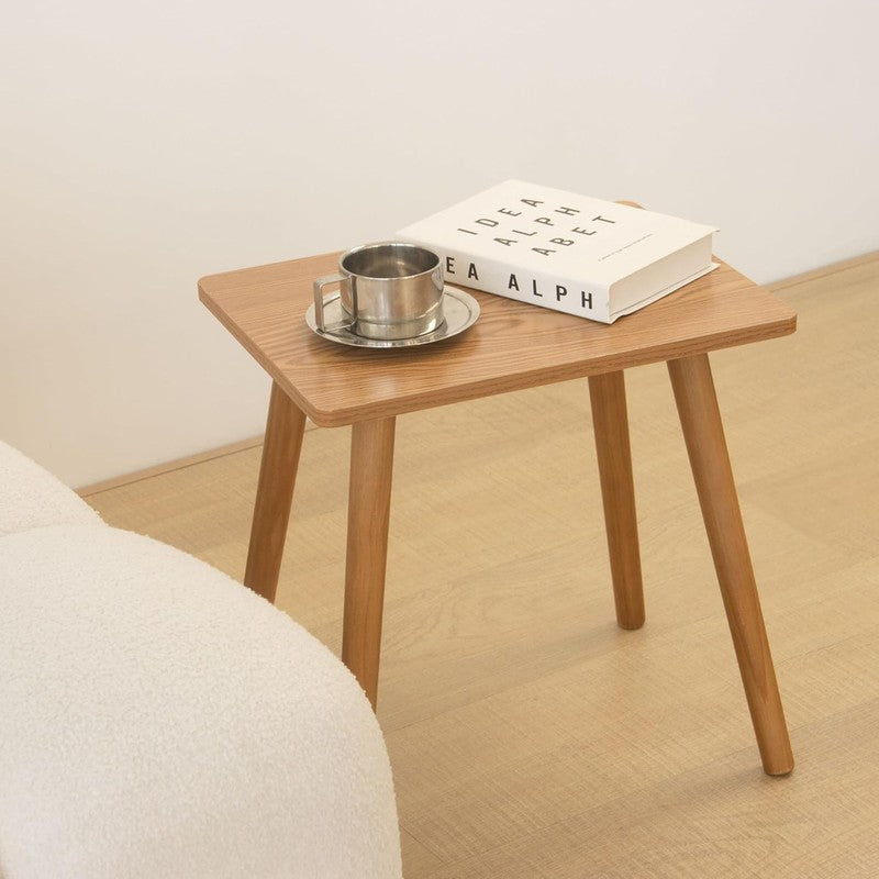 Mid-Century Modern Small Side Table End Table Brown Wood Nightstand5