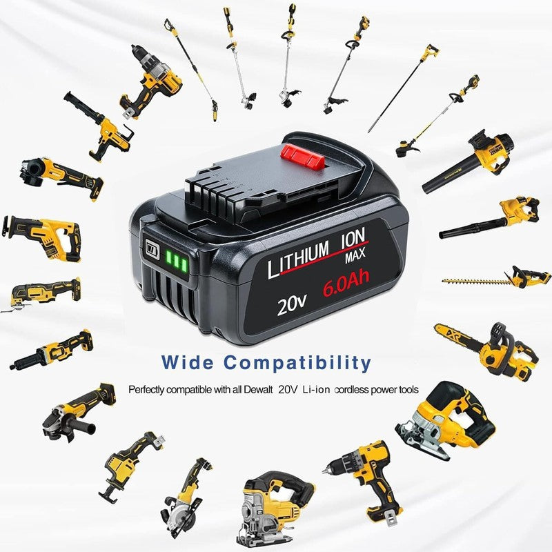 20V Battery Replacement 2 Packs Lithium-Ion Batteries5