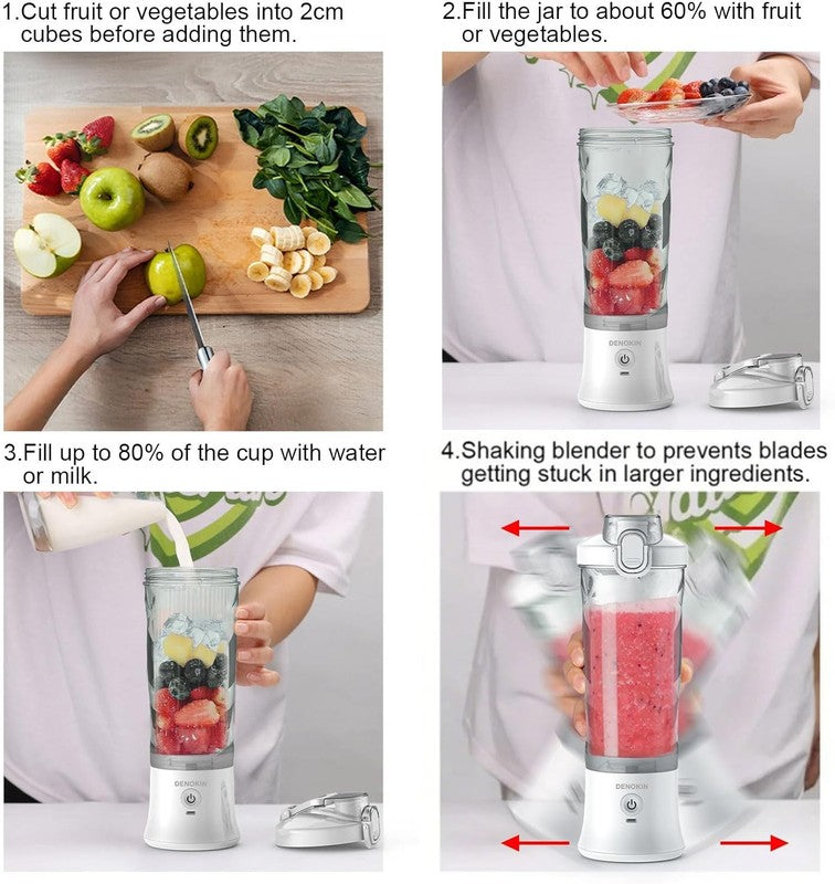 Portable Blender 20Oz Cordless Personal Blender for Shakes Smoothies, 6 Blades5