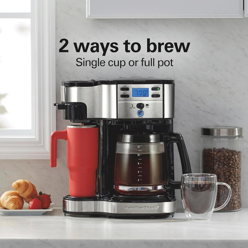 12 Cup Programmable Drip Coffee Maker & Single Serve Machine, Black1