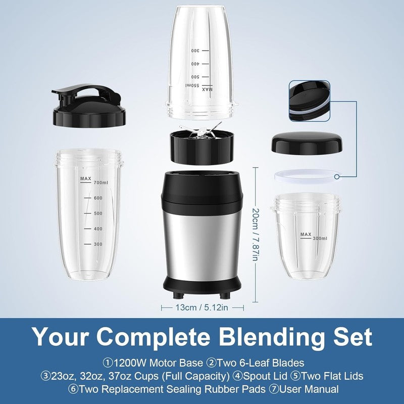 12 Piece Smoothie Blender Maker 25,000 RPM Personal Blender for Ice Crushing Smo6