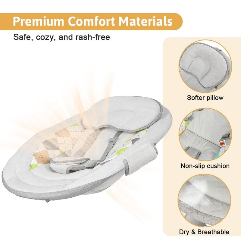 Baby Swing for Infants Rocker w/ Dinner Plate 5 Speeds Battery Indoor Grey5