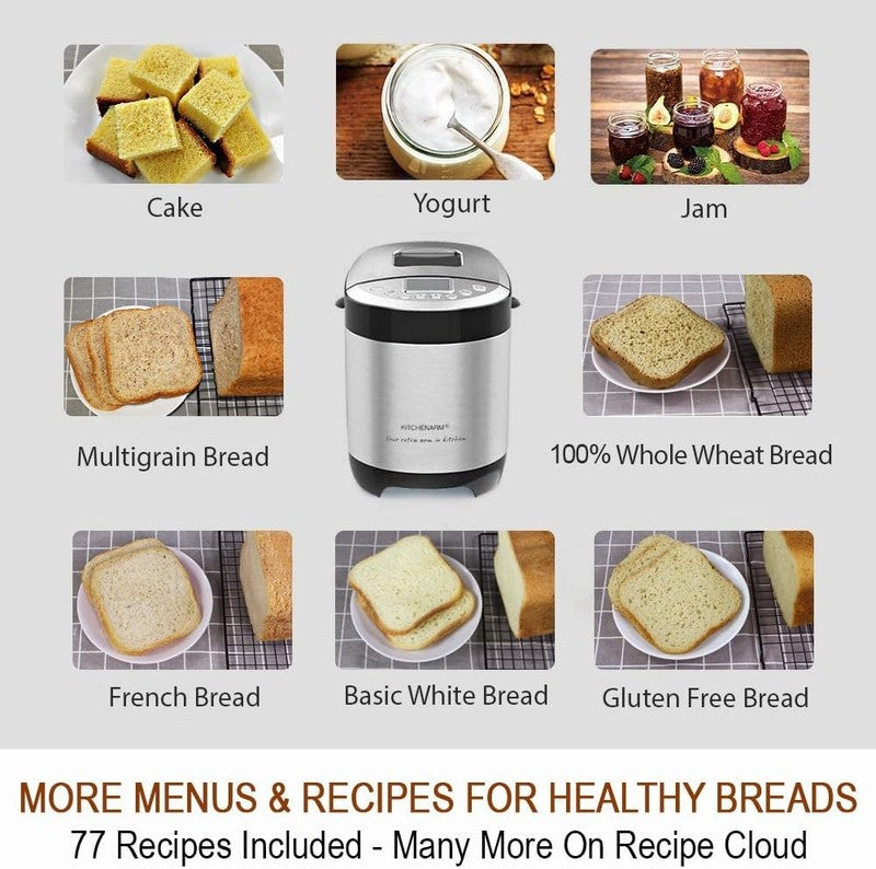 29-in-1 Bread Maker 2LB Smart Gluten Free w/ Stainless Steel4