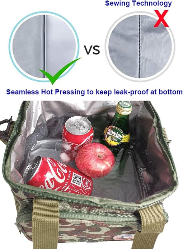 Double Decker Tactical Insulated Lunch Bag 14L Camo Cooler3