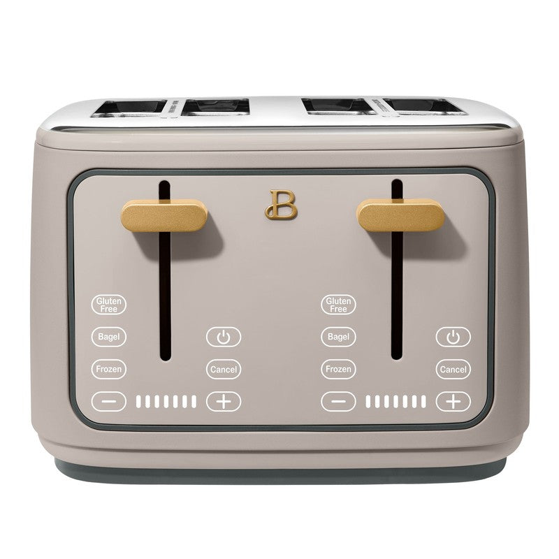 4-Slice Toaster with Touch-Activated Display, Porcini Taupe by Drew Barrymore0