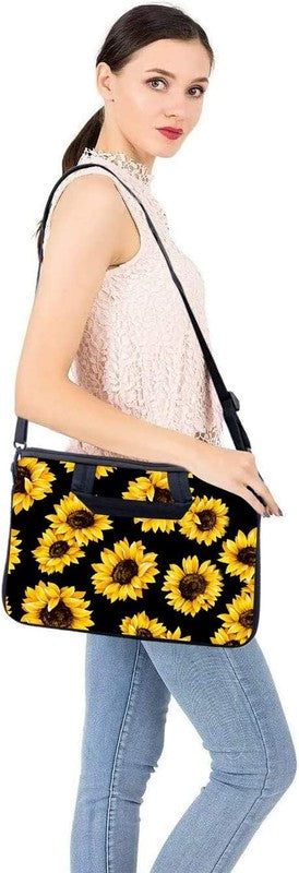 14 15.6 Laptop Sleeve Bag Sunflowers Neoprene Carry Case w/ Handle Pocket1