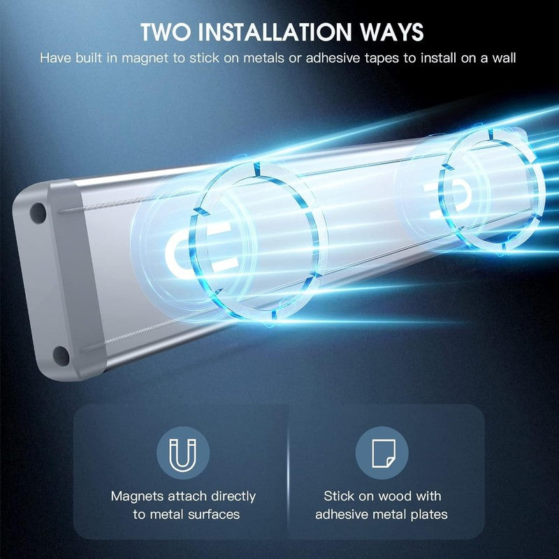 10Inch under Cabinet Lighting, 2 Pack Rechargeable Motion Sensor Light Indoor, 55