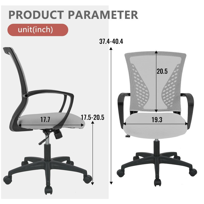 Ergonomic Office Chair, Lumbar Support, Adjustable Height with Armrests for Adul2