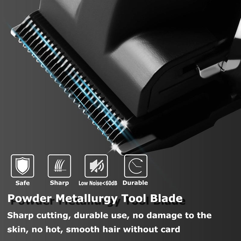 Professional Hair Clippers Cordless T Blade Trimmer USB Rechargeable Black2
