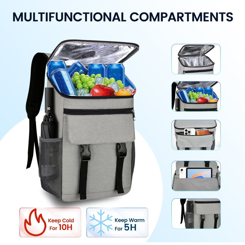 30 Can Insulated Backpack Cooler Bag   Waterproof & Portable for Outdoor Fun5