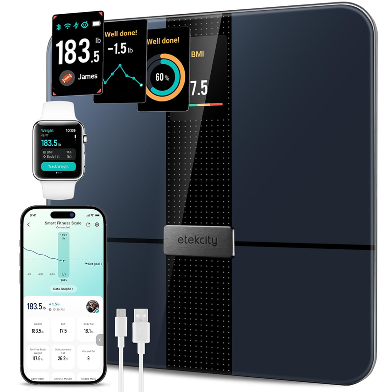 Smart Body Weight Scale BMI Body Fat Muscle Bluetooth FSA HSA 13 Metrics11