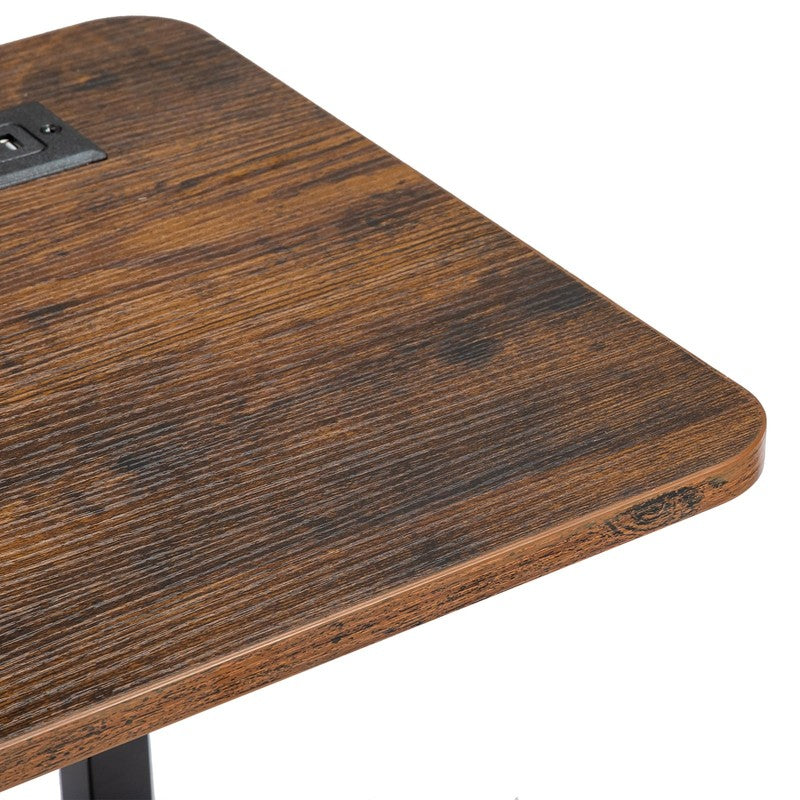 Rolling Computer Desk Stand Side Table Coffee Sofa End Cart w/ USB Charging7