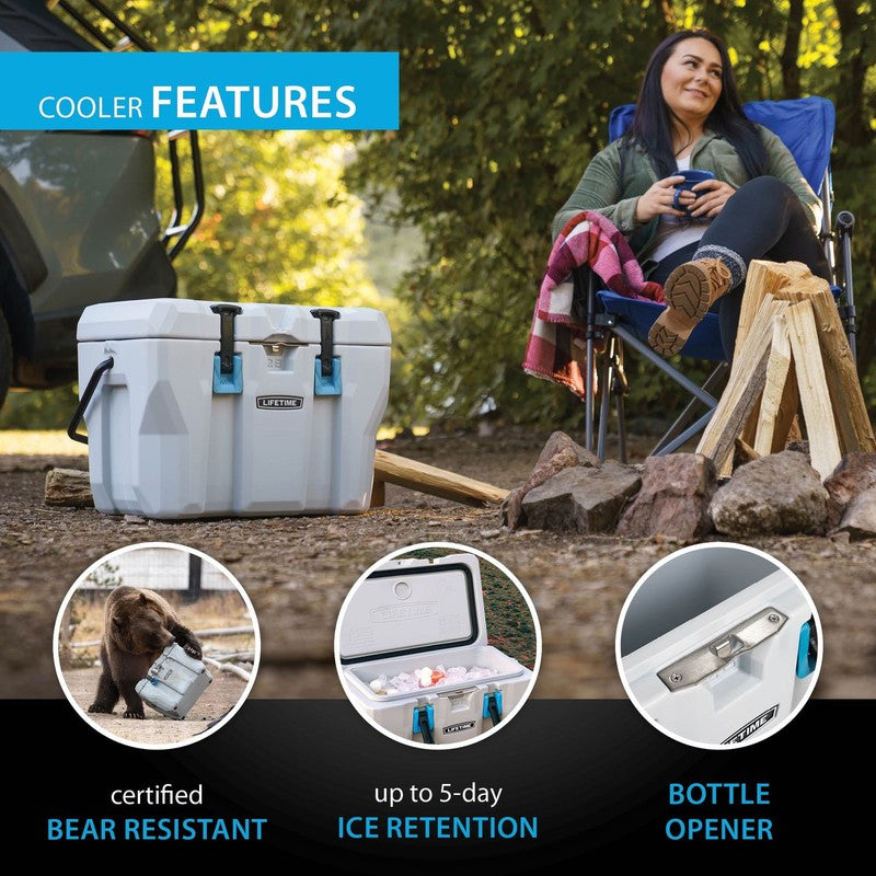 28 Qt Bear-Resistant Camping Cooler, Premium High Performance, Ice Retention, Ha3