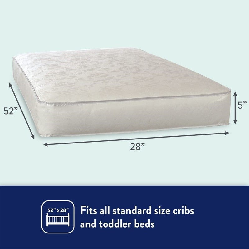 Pediatric 800 Crib Toddler Mattress Extra Firm 80 Coil Waterproof Gray7